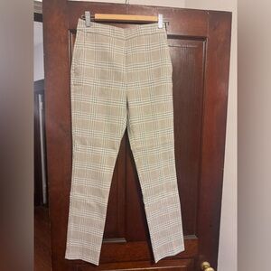 Zara Plaid Cropped Ankle Pants